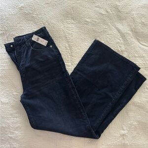 NWT anthro navy wide leg corduroy pants